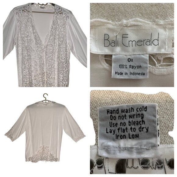 Bali Emerald OX One Size 3 PC Jacket-Tank-Maxi Skirt Rayon Wedding Beach Career - Picture 3 of 16